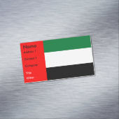 Visitekaartje Magnet met vlag van de VAE Magnetisch Visitekaartje (Voorbeeld)