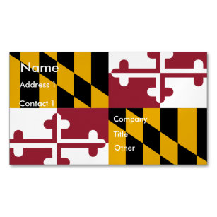 visitekaartje Magnet met vlag van Maryland Magnetisch Visitekaartje