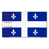 Visitekaartje Magnet met vlag van Quebec Magnetisch Visitekaartje (Voorkant)