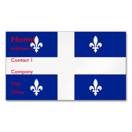 Visitekaartje Magnet met vlag van Quebec Magnetisch Visitekaartje