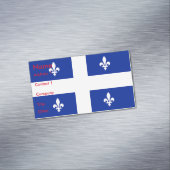 Visitekaartje Magnet met vlag van Quebec Magnetisch Visitekaartje (Voorbeeld)