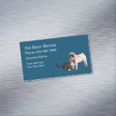 Visitekaartje magneten voor huisdierenverzorging (Voorbeeld)