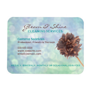 Visitekaartje Magnetic Blue Cleaning Services Magneet
