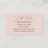 Visitekaartje Make-up, Roze & Zwart (Achterkant)
