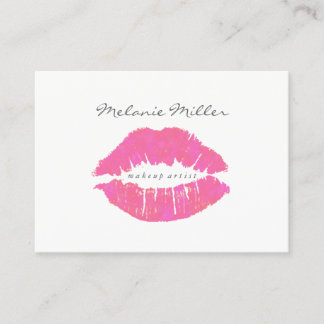 visitekaartje - Makeup Lips Roze