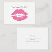 visitekaartje - Makeup Lips Roze (Voorkant / Achterkant)