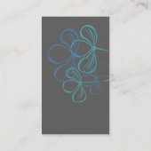 visitekaartje, mammie kaart helder blauw op zwart contactkaartje (Achterkant)