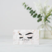 Visitekaartje Marble Pink Brows (Staand voorkant)