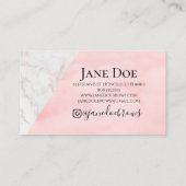 Visitekaartje Marble Pink Brows (Achterkant)