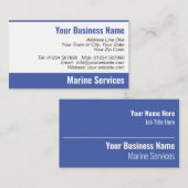 Visitekaartje mariene diensten (Voorkant / Achterkant)