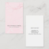 visitekaartje - marmer roze (Voorkant / Achterkant)