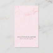 visitekaartje - marmer roze (Voorkant)