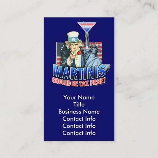 visitekaartje - Martinis zou belastingvrij moeten  (Voorkant)