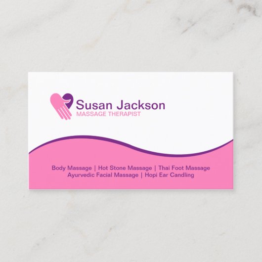 Visitekaartje massage (Voorkant)