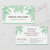 Visitekaartje: Massage Therapist Service Visitekaartje (Voorkant / Achterkant)