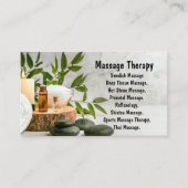 visitekaartje "Massagetherapist" (Voorkant)