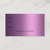 Visitekaartje Mauve & Zwarte Bloemen Abstract (Achterkant)