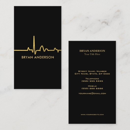 Visitekaartje medisch harttarief (Voorkant / Achterkant)