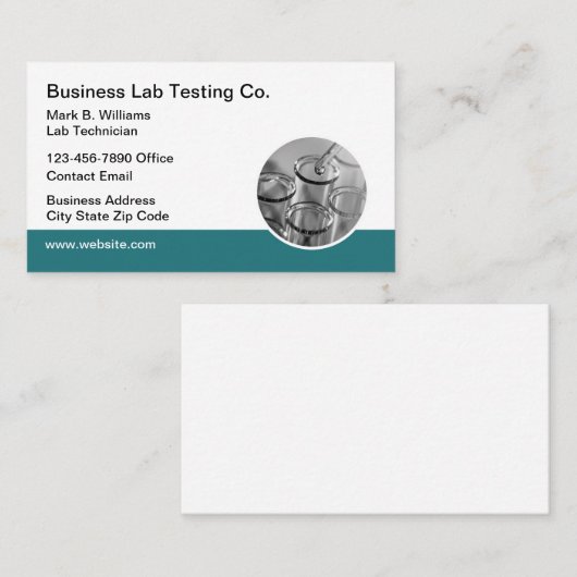 Visitekaartje Medische labtestservices (Voorkant / Achterkant)