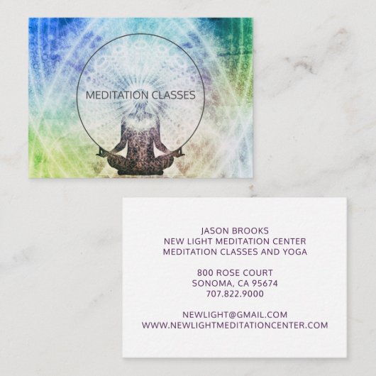 Visitekaartje Meditation Instructor (Voorkant / Achterkant)