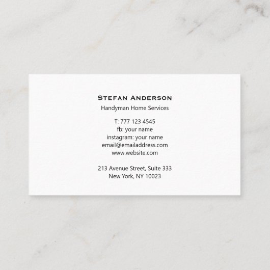 Visitekaartje met achtergrond (Achterkant)