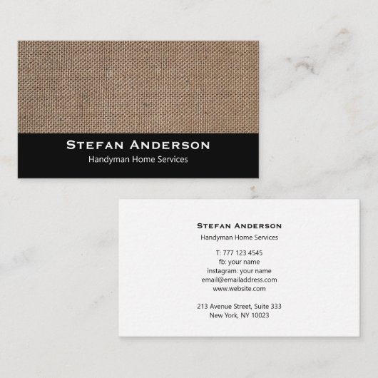 Visitekaartje met achtergrond (Voorkant / Achterkant)