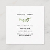 Visitekaartje met achtergrond botanische bloem. (Achterkant)