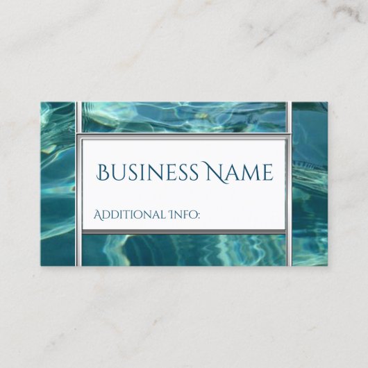 Visitekaartje met achtergrond koel water