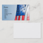 visitekaartje met Amerikaanse vlag (Voorkant / Achterkant)