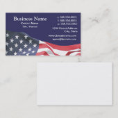 visitekaartje met Amerikaanse vlag 2 (Voorkant / Achterkant)