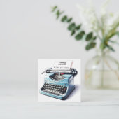 Visitekaartje met antieke typemachine (Staand voorkant)