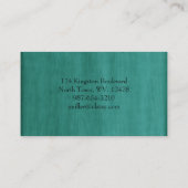 Visitekaartje met Aqua Green Patterned (Achterkant)