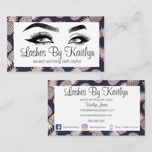 Visitekaartje met assen en borg (Voorkant / Achterkant)