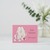 Visitekaartje met balletschoenen (Staand voorkant)