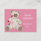 Visitekaartje met  beer speelgoed (Voorkant)