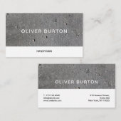 Visitekaartje met betonnen textuur. (Voorkant / Achterkant)