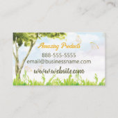 Visitekaartje met bladerend deandelion (Voorkant)