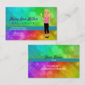 Visitekaartje met blauw (Voorkant / Achterkant)