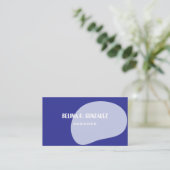 Visitekaartje met blauw koel-neutraal vormontwerp (Staand voorkant)