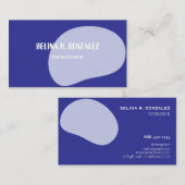 Visitekaartje met blauw koel-neutraal vormontwerp (Voorkant / Achterkant)
