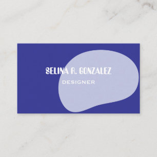 Visitekaartje met blauw koel-neutraal vormontwerp