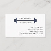 Visitekaartje met blauw marionettenmarineschip (Achterkant)