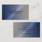 Visitekaartje met blauwe en grijze tinten (Voorkant / Achterkant)