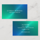 Visitekaartje met blauwe en groene tinten (Voorkant / Achterkant)