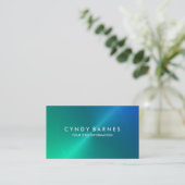 Visitekaartje met blauwe en groene tinten (Staand voorkant)