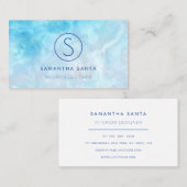 Visitekaartje met blauwe Oceaan (Voorkant / Achterkant)