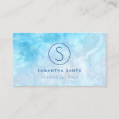 Visitekaartje met blauwe Oceaan (Voorkant)