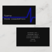 Visitekaartje met blauwe puls (Voorkant / Achterkant)