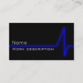 Visitekaartje met blauwe puls (Voorkant)