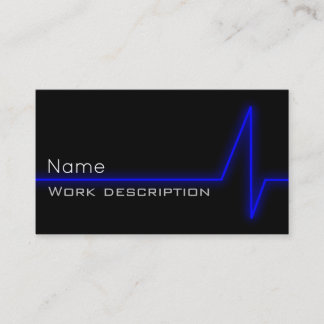 Visitekaartje met blauwe puls